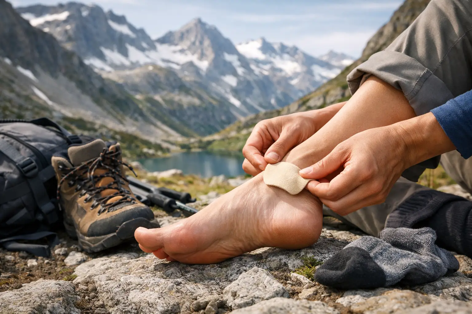How a Hiker Prevented Heel Blisters on an Alpine Trek
